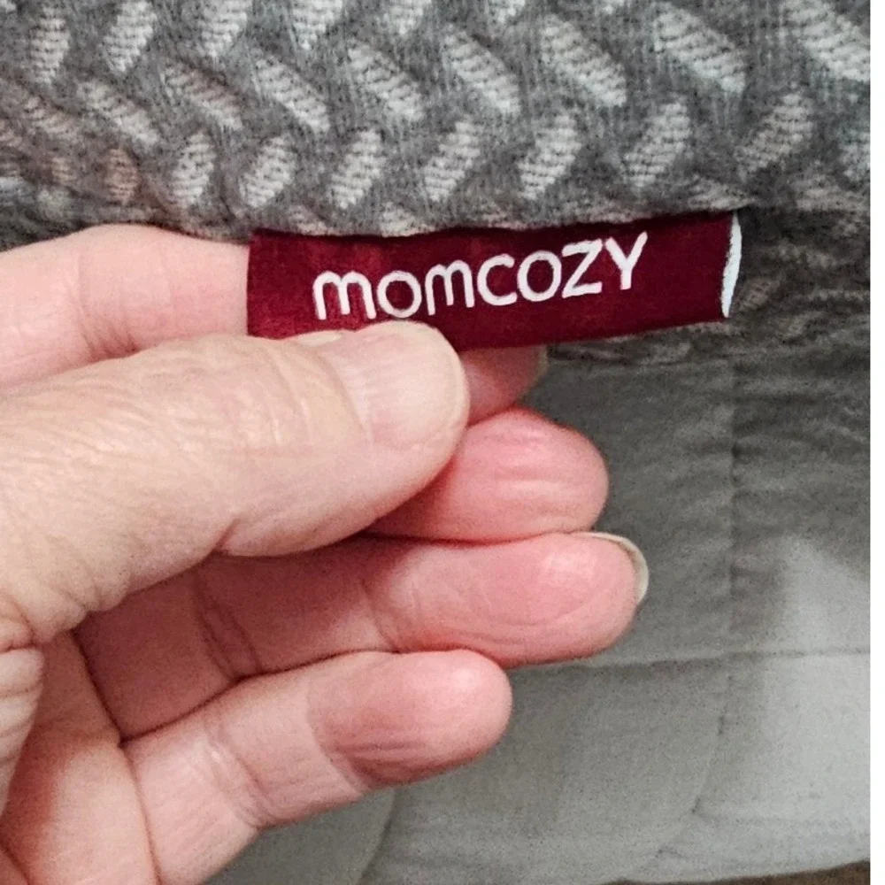 Momcozy Adjustable Pregnancy Pillow Gray H-Shaped Maternity Belly Back Support